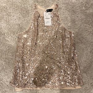 Brand New Zara Sequin Top